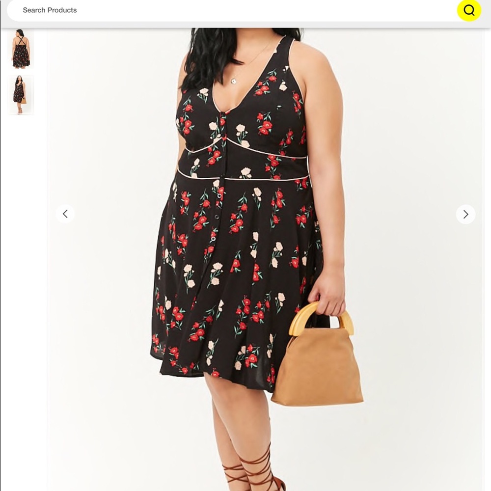 Cute Black with flower pattern dress